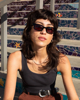 Crap Eyewear Head Rattle Sunglasses - Black Bio/Plum