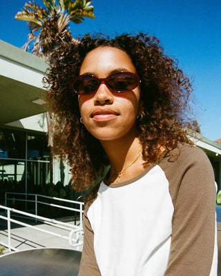 Crap Eyewear Sweet Leaf Sunglasses - Crystal Black Cherry/Amber