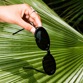 Crap Eyewear Sweet Leaf Sunglasses - Black Bio/Polarized Grey