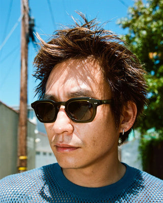Crap Eyewear No Wave Sunglasses - Seaweed Bio/Polarized Smoke