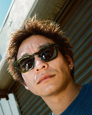 Crap Eyewear No Wave Sunglasses - Seaweed Bio/Polarized Smoke