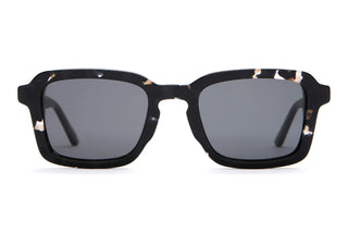 Crap Eyewear Heavy Tropix in Black Tortoise Bio/Polarized Grey — bioacetate aviator, polarized CR-39 lenses, 100% UV protection, adjustable temples, 5 barrel hinges, Rx-ready