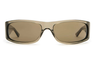 Crap Eyewear Speed Charm Sunglasses in Crystal Stone Bio/Earth — bioacetate wraparound frames with CR-39 lenses, 100% UVA/UVB protection, and spring hinges