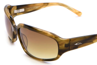 Crap Eyewear Stone Echo in Sand Bio/Golden Brown Gradient — bioacetate fashion wraparound, CR-39 lenses, 100% UV protection, spring hinges, wire cores, Rx-ready