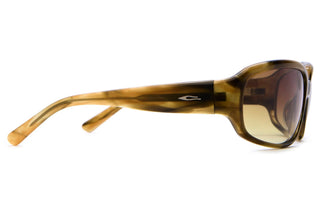 Crap Eyewear Stone Echo in Sand Bio/Golden Brown Gradient — bioacetate fashion wraparound, CR-39 lenses, 100% UV protection, spring hinges, wire cores, Rx-ready