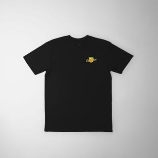 Drift House Fresh Squeezed Tee in Black — Florida orange front graphic and "Fresh Squeezed Threads" Cocoa Beach back print on a 100% combed cotton regular fit tee