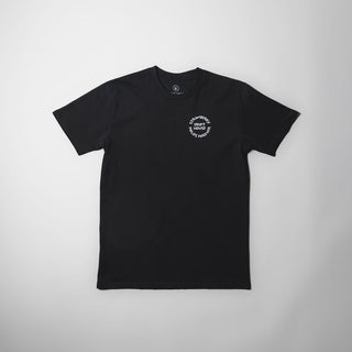 Black Drift House Strawberry Nights tee with psychedelic Lennon-inspired back graphic.