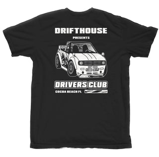 Black Driver Club Tee - Drift House September 24, 2024 meet commemoration.