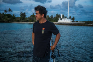 The Roark Deep Roots Men's short-sleeve tee, inspired by the enduring spirit of the Tahitian Tiare flower, crafted from premium 100% cotton.