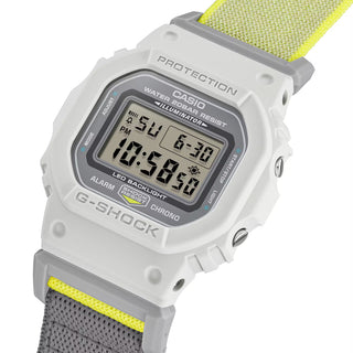G-SHOCK DW5600MNC-7A8 Watch - Grey/Neon Yellow Cloth Band