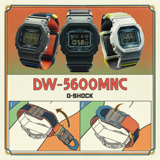 G-SHOCK DW5600MNC-1 Watch - Black Cloth Band