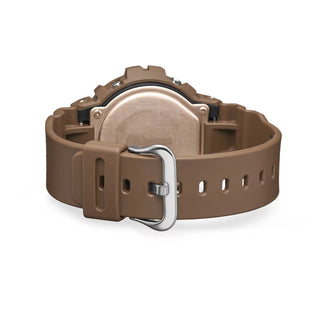 G-SHOCK DW6900HH-5 Hardies NYC watch in brown with purple and gold accents - shock resistant digital watch with LED backlight and 200m water resistance