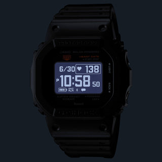 Casio G-Shock DW-H5600-1 MOVE watch with a square-shaped case and a black resin band.