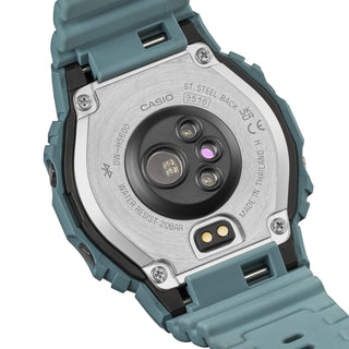 Casio G-Shock DW-H5600-2 watch with a square-shaped case and a blue resin band.
