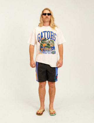 Duvin x Florida Gators Locals Tee in Off White with GATORS lettering and Albert river-float artwork