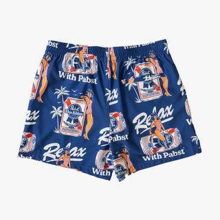Duvin x PBR Relax Swim Trunk; stretchy, quick-dry design with pockets.