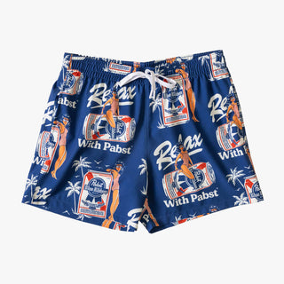 Duvin x PBR Relax Swim Trunk; stretchy, quick-dry design with pockets.