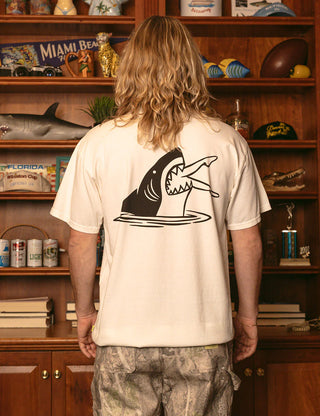 Duvin Bite Tee in Antique with vintage-washed cotton and front graphic.