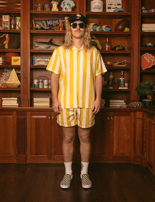 Duvin Palm Hat in Black with unstructured 5 panel design, breathable cotton twill construction, embroidered detail, and adjustable back snap