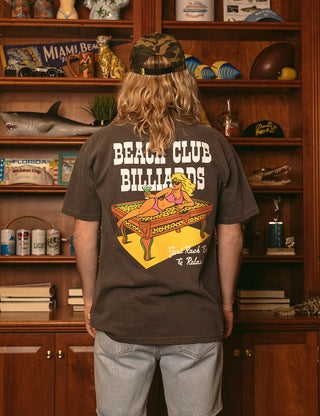 Duvin Felt Tee in Black with mid-weight 100% cotton, pigment vintage dye, garment wash finish, pre-shrunk, anti-pilled, and sun-faded broken-in feel