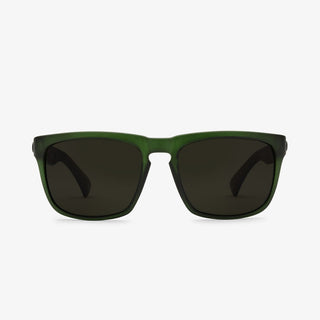 Electric Eyewear Jason Momoa-inspired Knoxville sunglasses with eco-friendly frames and melanin-infused lenses. British Racing Green Frame.