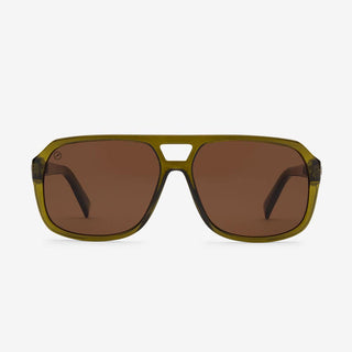 Electric The Dude sunglasses with large square-shaped frame, polarized melanin-infused lenses, and lightweight bio-resin construction.