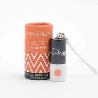Electric Citrus Twist 1 mL Mini Roll-On Perfume by Mixologie, with grapefruit, lemon, and bergamot notes.