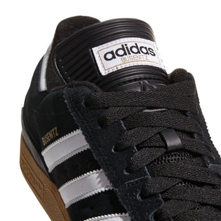 Black Adidas Busenitz sneaker with visible branding on a white background