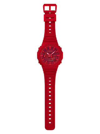 Red watch with a white background