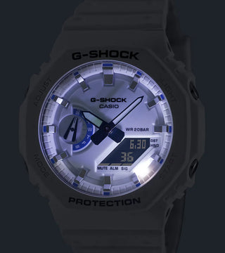G-Shock Casio watch with a black strap on a dark background