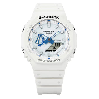 White G-Shock Casio watch on a white background