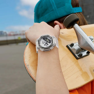 G-SHOCK GA2140RX-7A Analog-Digital Watch, 40th anniversary, clear design, Eric Haze logo, innovative, stylish.