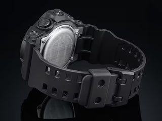 G-SHOCK GA700-1B black analog-digital watch with 3D face and bold hands.