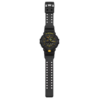 G-SHOCK GA-700CY-1A watch in bold black with vibrant yellow accents, embodying emergency rescue colors.
