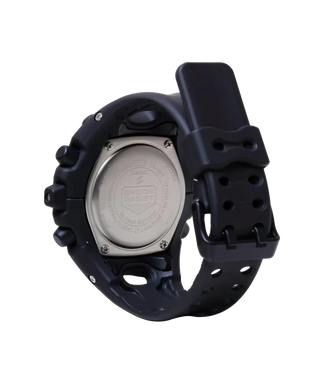 G-SHOCK GAV01-1A matte black watch with organic cool eyes openwork dial, spherical glass with polished indices, magnetic hand technology, and resin bezel and band