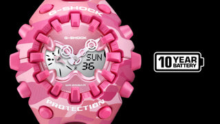 G-SHOCK GAV01CMG-4A Bold Camo watch — MAP printed color camouflage resin case and band, 200m water resistance, Neobrite, large case street style