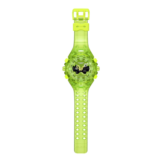 G-SHOCK GAV01SKE-3A Analog-Digital Watch in translucent Green — Y2K-inspired design with integrated bezel, Shock Release Hand magnetic minute hand, full-screen LCD, metallic openwork dial, and 10-year battery life.