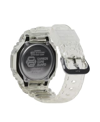 GA-2100SRS-7A G-Shock watch with iridescent crystal, rainbow vapor coating, shock-resistant build, and luminous shifting color finish.