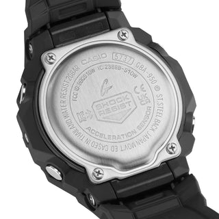 G-SHOCK GBA950-1A sports watch with origami-inspired bio-based resin band, Bluetooth connectivity, Auto Lap pace tracking, step count and calorie display, shock resistance, and 200-meter water resistance