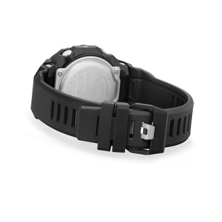 G-SHOCK GBA950-1A sports watch with origami-inspired bio-based resin band, Bluetooth connectivity, Auto Lap pace tracking, step count and calorie display, shock resistance, and 200-meter water resistance