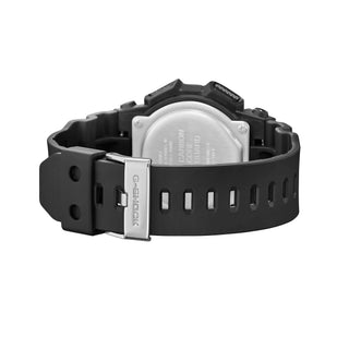 G-SHOCK GD010BEG-1 digital watch with black bio-based case, electro green display accents, and resin band.