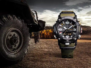 G-Shock Mudmaster GG-B100-1A3 watch with carbon case, resin band, and advanced environmental resistance features.