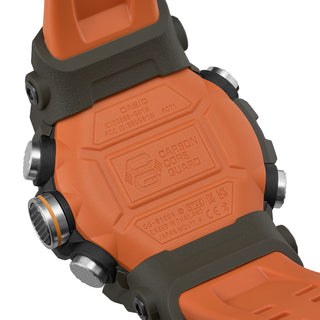 "G-Shock MUDMASTER GGB100X-1A9 — carbon fiber-reinforced case, three-layer carbon insert bezel, mud filter, bio-based resin band, Master of G extreme terrain watch"