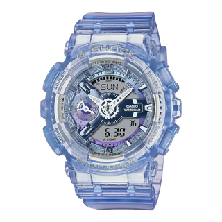 G-SHOCK GMAS110VW-6A Analog-Digital Watch, translucent with vapor deposition finish.