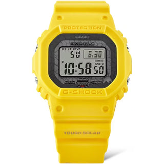 Yellow G-Shock 5600 series digital watch, Galápagos tortoise design, Charles Darwin Foundation collaboration.