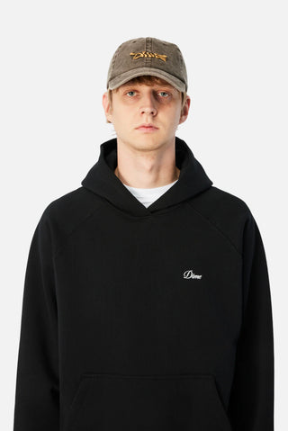 Khaki washed Dime low-profile cap with front poster graphic.