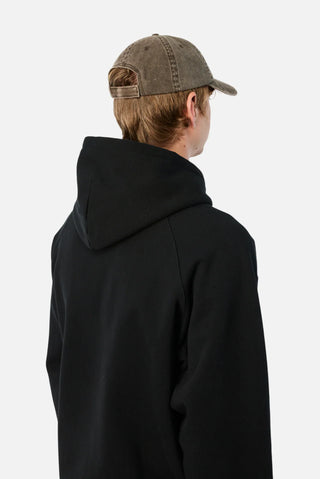 Khaki washed Dime low-profile cap with front poster graphic.