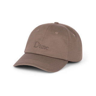 Taupe colored low profile cap made of 100% cotton, designed for style and comfort.