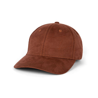 Caramel-colored quilted cap, 100% polyester, full fit design.