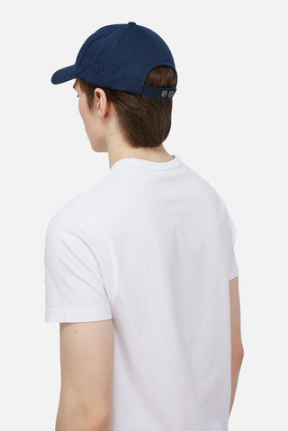 Navy Dime low profile cap with tonal embroidery and curved brim